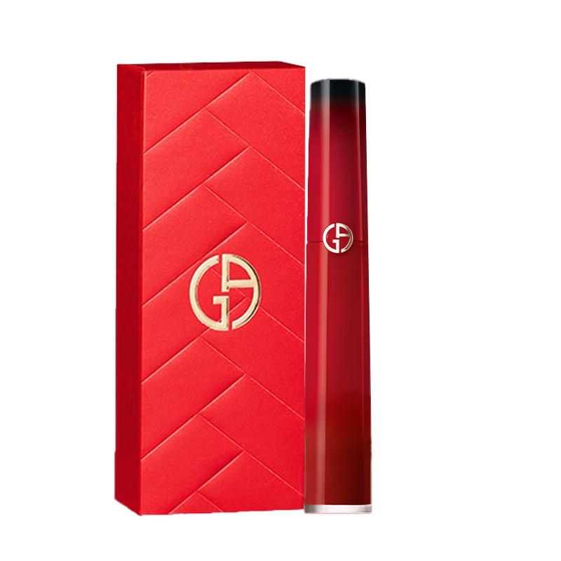 Armani Valentine s Day Limited New Red Tube Lip Glaze Velvet Natural #405I Legend Tomato Brown коричневый