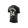 Jordan NBA Milwaukee Bucks Giannis Antetokounpo T-shirt Black/Sail Men Streetwear DV5783-015