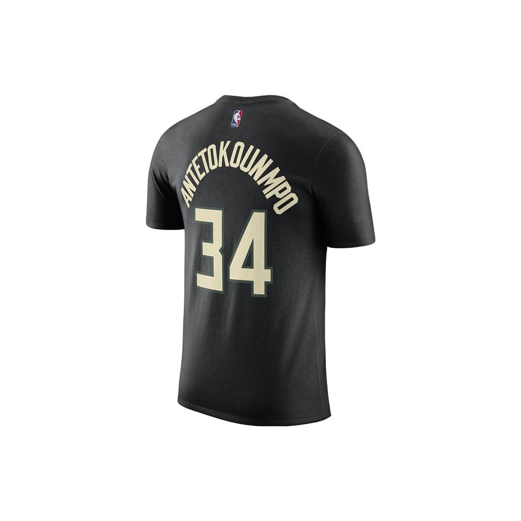 Jordan NBA Milwaukee Bucks Giannis Antetokounpo T-shirt Black/Sail Men Streetwear DV5783-015