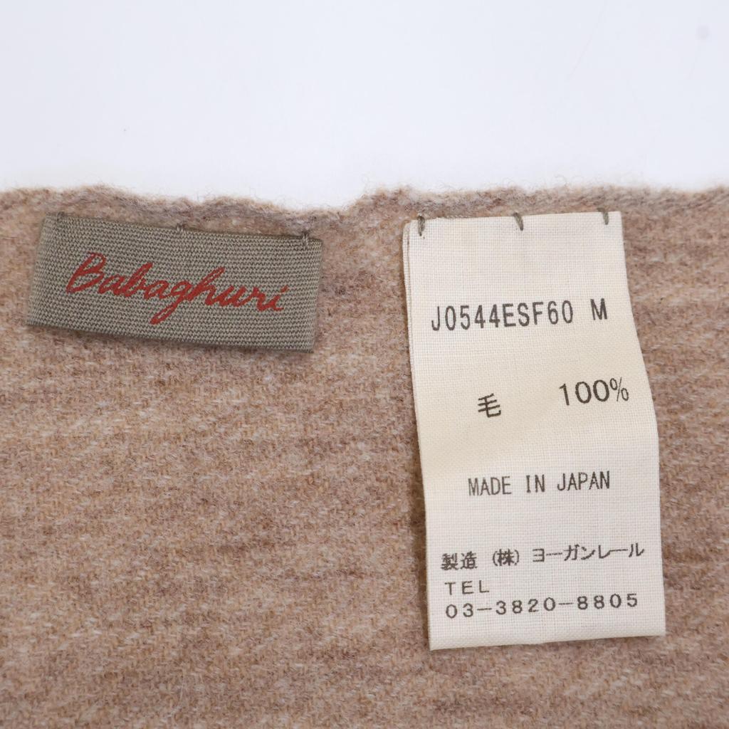 Babaghuri [Good Condition] 24AW J0544ESF60 M 2WAY Wool Scarf stole Grey/Beige MulticolorUsed