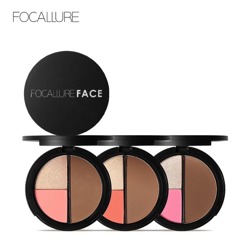Buy FOCALLURE Shimmer Bronzers and Highlighters Powder Makeup Blusher