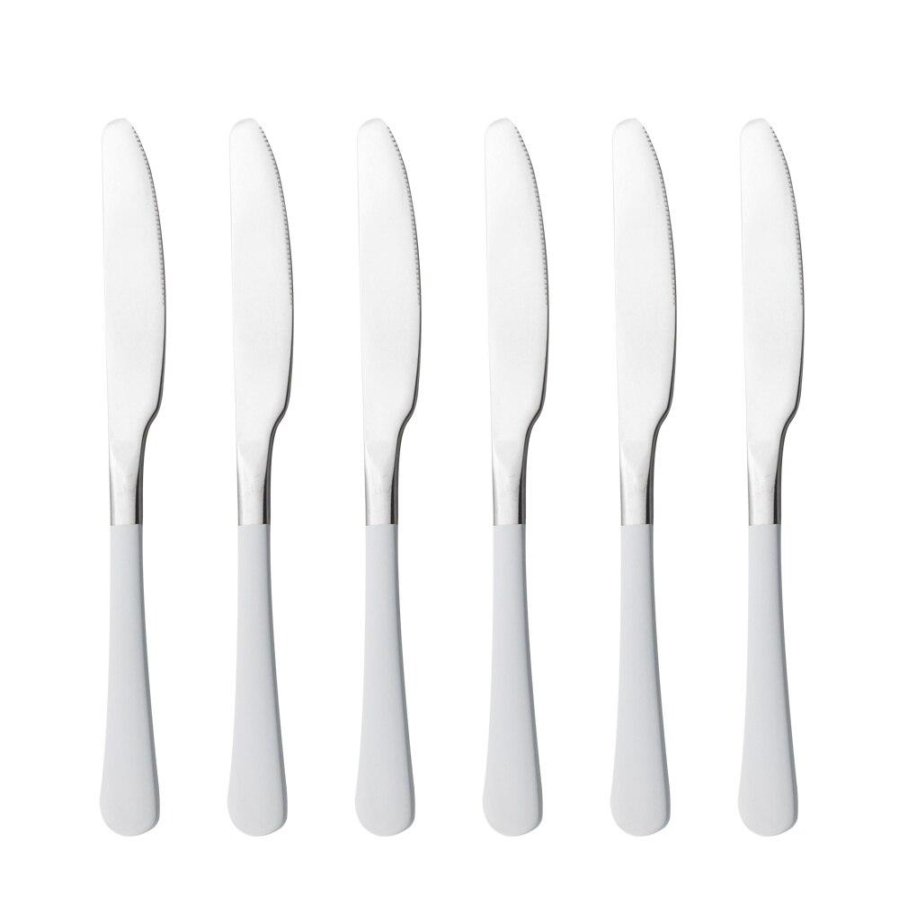 Dinnerware Stainless Steel Set Silverware Set Cutlery Red Gold Dinner Knife Flatware Outdoor Picnic Kitchen Home Tableware Set