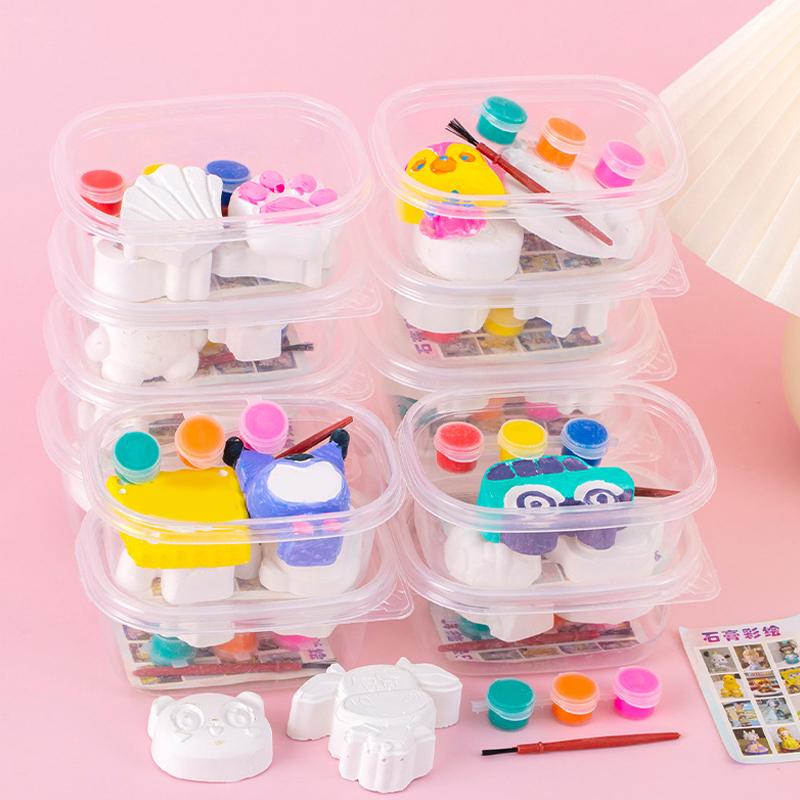 Gjør-det-selv-maleri Gips Dukke Fargelegging Leke Kreativ Håndlaget tegneserie Gips Fargelegging Kunst Grafitti Leke Pedagogisk Leke Bursdagsgave