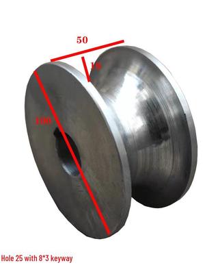 Electric Rail Cart Drive Wheel with Keyway - Internet Celebrity AGV Pulley Train Wheel