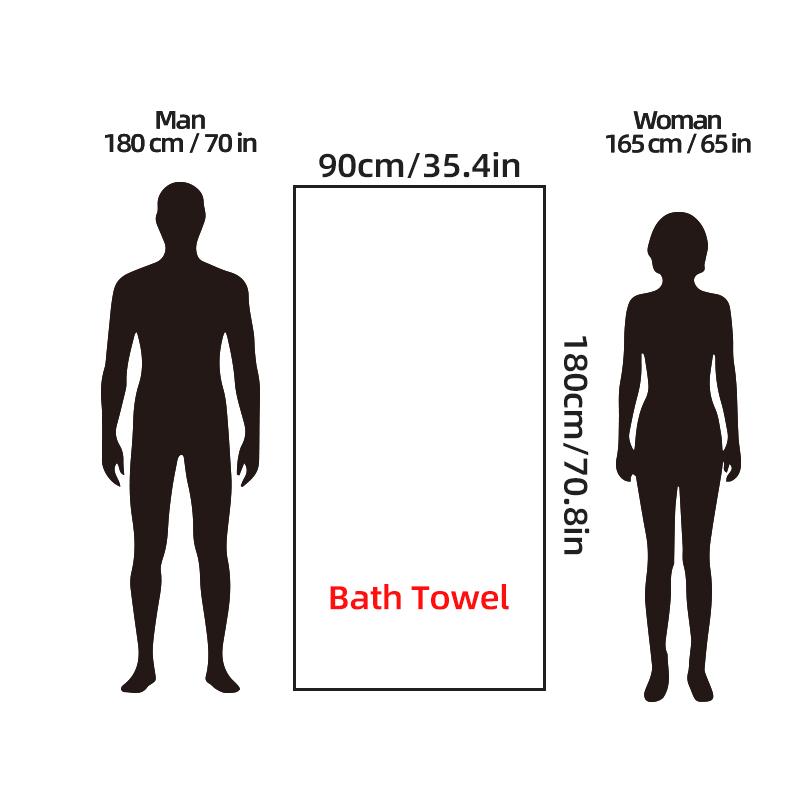 Large Bath Towels, Made of Thick Solid Color Coral Fleece Microfiber, Highly Absorbent, Quick-Drying, Soft, And Comfortable.