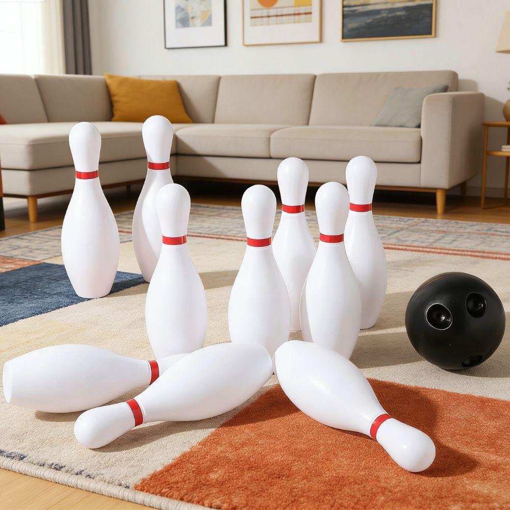 1 Set Plastic Colorful/White Bowling Set Indoor Outdoor Parties Sports Team Family Birthday School Gifts YMY
