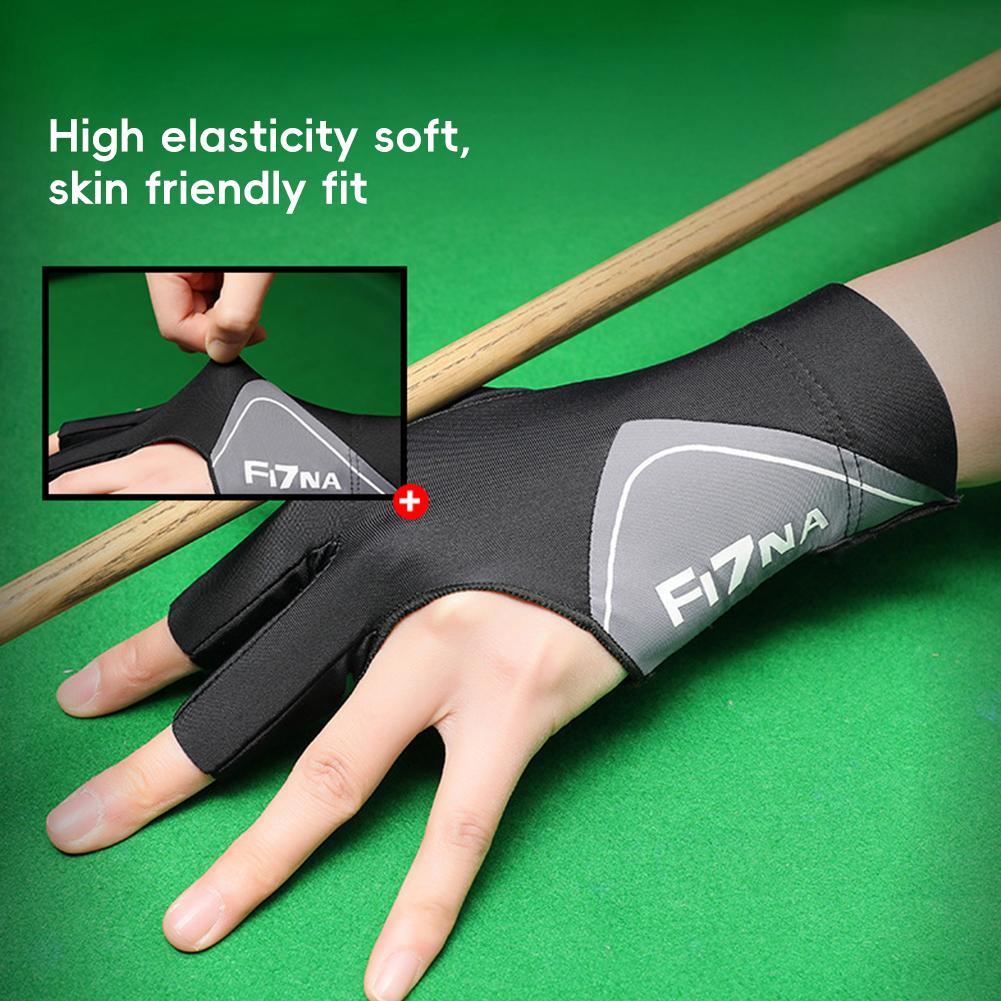 1PC Professional High-Elasticity Billiards Gloves For Left Hand Anti-Slip Breathable Three-Finger Snooker Gloves Billiards Accessories