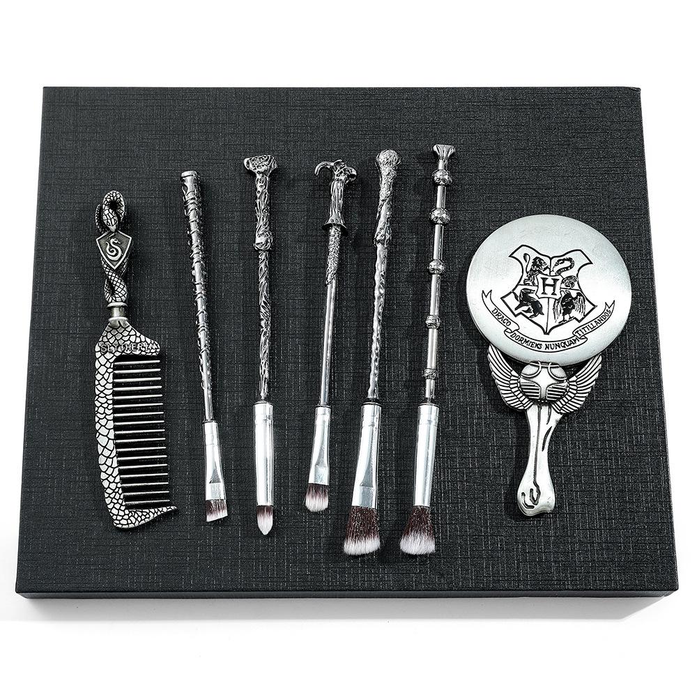 Harry Potter Metal Wand Makeup Brush Set - Hermione & Dumbledore Collection