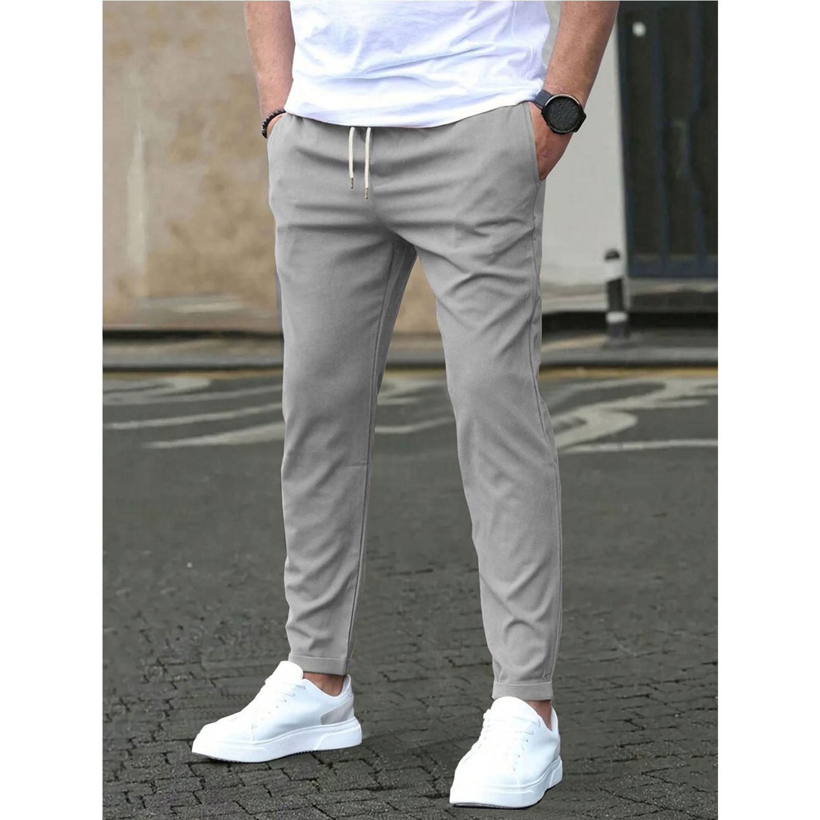 

Повседневные облегающие брюки Ninepoint для мужчин, однотонные повседневные брюки с карманами S