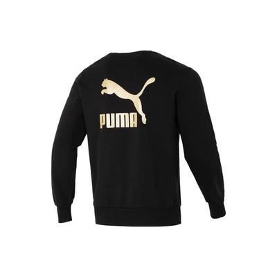 Puma Casual Φούτερ με Στρογγυλή Λαιμόκοψη και Μακριά Μανίκια με Εκτύπωση Γράμματος στην Πλάτη Unisex Τοπ Μαύρο 625825-01