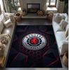 Rangers FC Soccer Football Pattern Soft Area Rug Non Slip Indoor Floor Carpet Sports Decor Mat for Bedroom