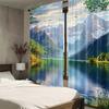Set Of 2 Fashion Style Natural Landscape Polyester Curtains Suit Curtain Light Blocking Made