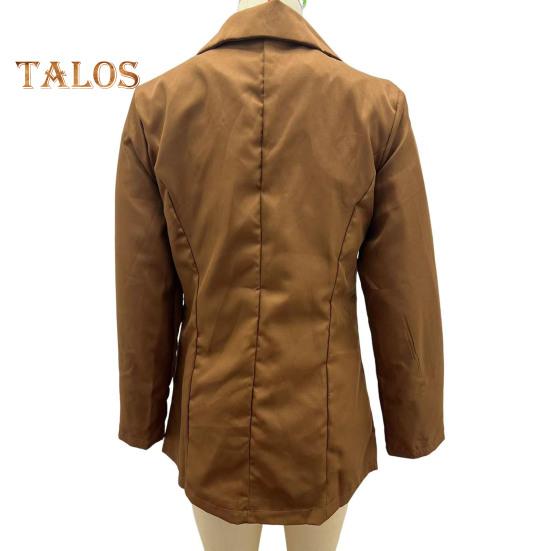Casaco de terno feminino lapela manga comprida frente aberta jaqueta de terno cor sólida estilo urbano primavera outono negócios outerwear