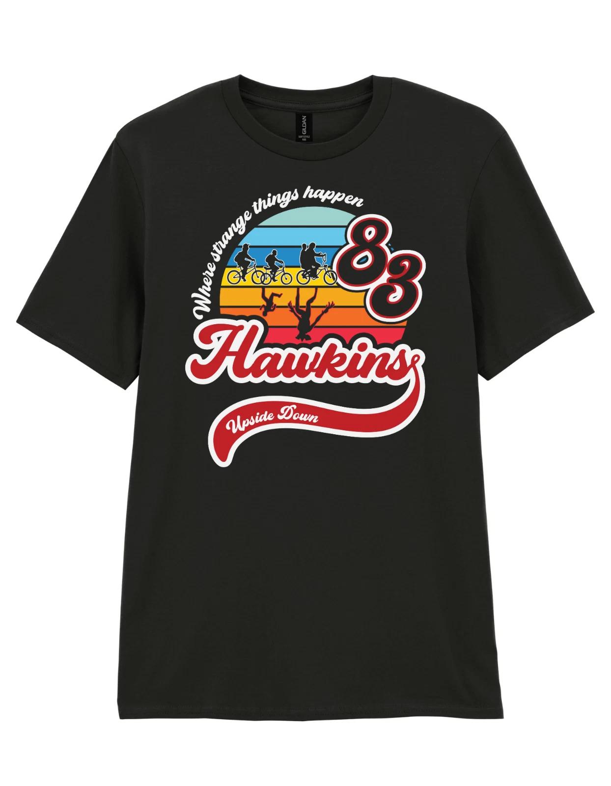 Hawkins 83 Футболка с принтом Stranger Things Яркий графический принт Взрослый S-2XL S