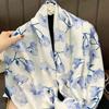 Summer Versatile Fresh and Elegant Flower Long Scarf Chinese Style New Brocade Silk Scarf Fashion Temperament Outer Shawl