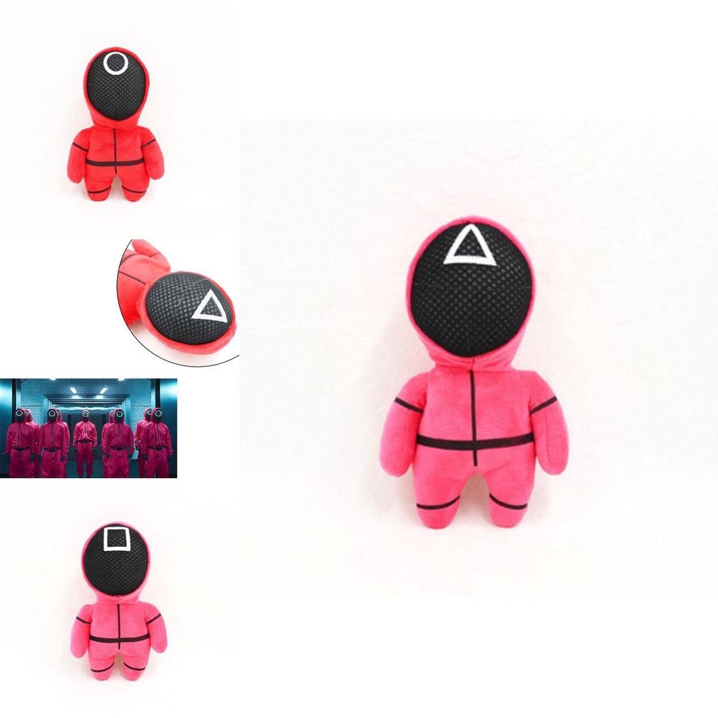 Red Squid Game Guard Worker Staff Plush Toys Front Man 001 456 218 Stuffed Doll