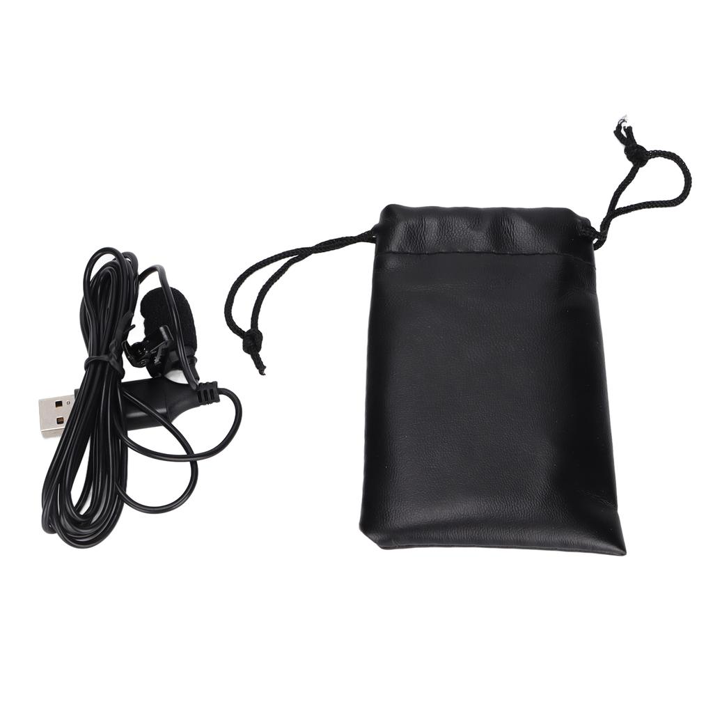 Lapel Microphone Portable Clip On Wired Mini Lapel Microphone with USB Interface for Mobile Phones Cameras
