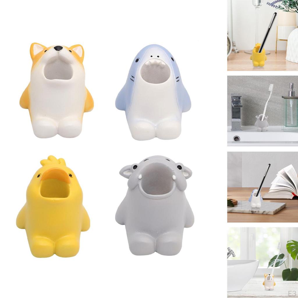 Brush Wall Mount Bathroom Accessories Cup Holder Organizer Penholder Rack Kid