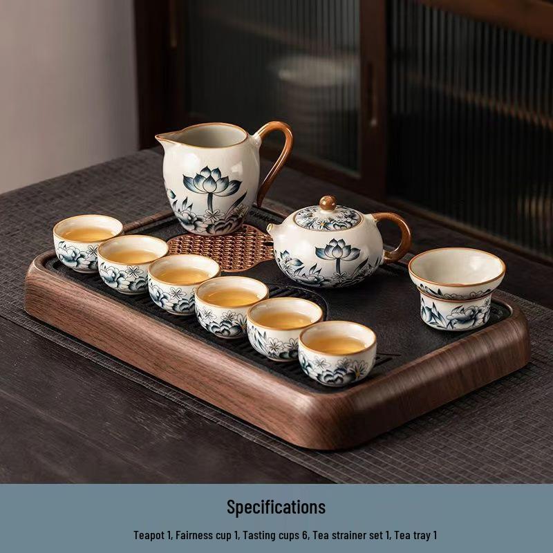 Chaxun Ru Kiln Lotus Gongfu Tea Set