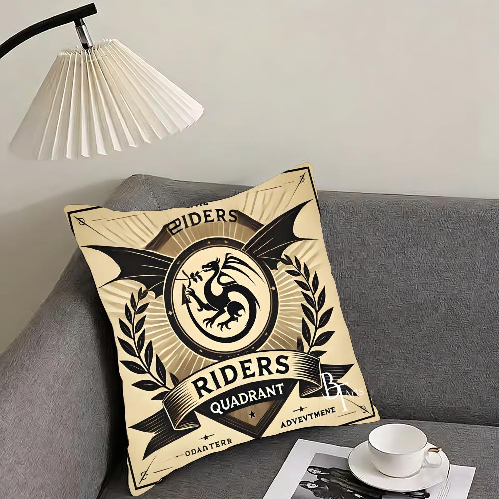 F-Fourth W-Wing Dragon Cushion Cover Reversible Plush Pillow Cover – For car, sofa, bedroom, perfect as a gift.