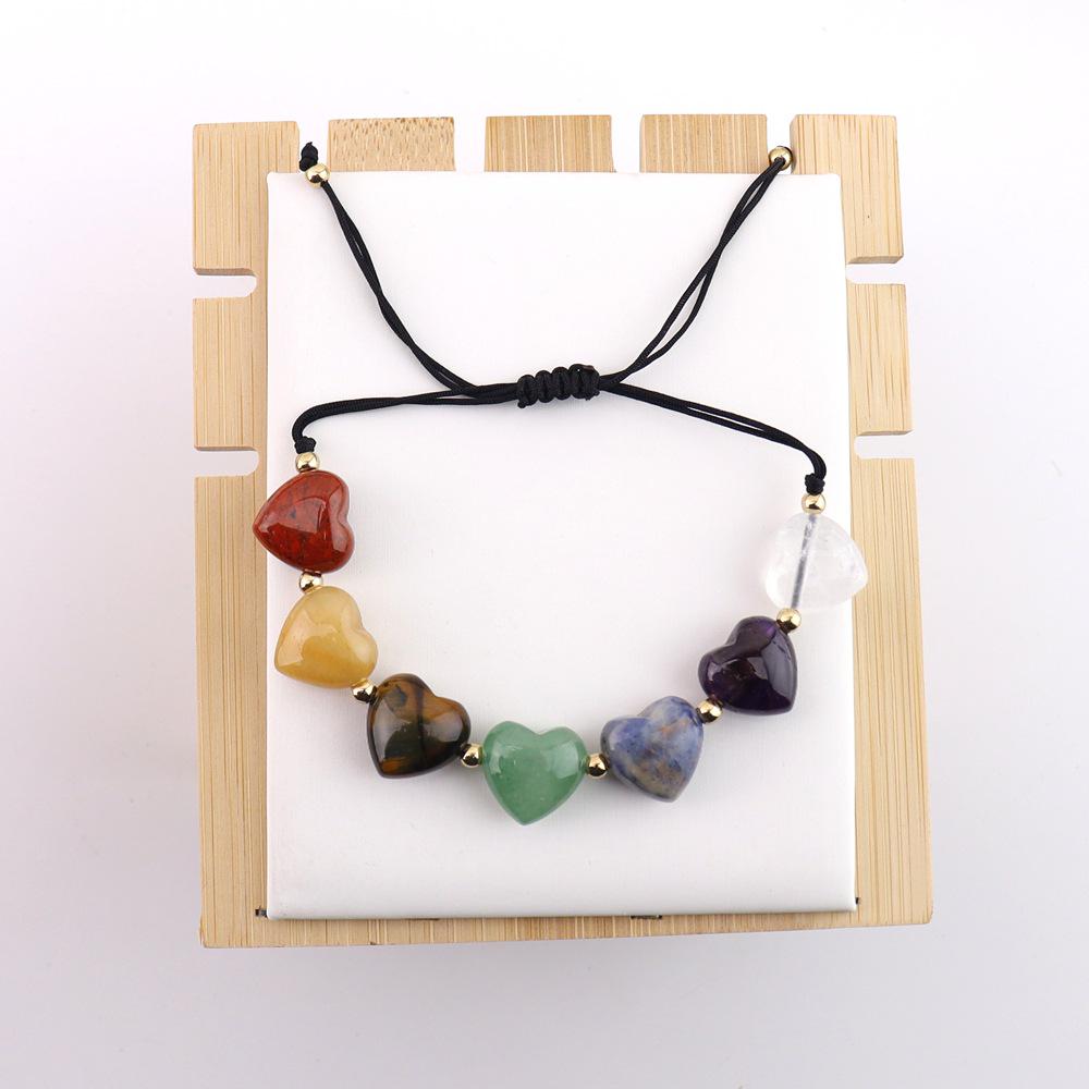 Seven Chakra Natural Stone Crystal Yoga Bracelet