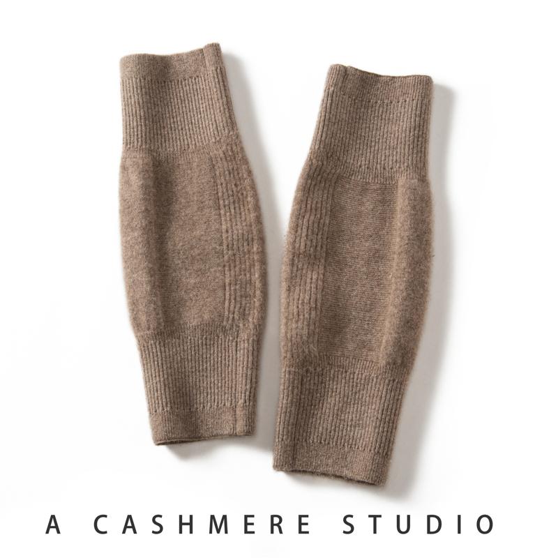 Unisex 100% Cashmere Knee Braces Windproof Thermal Protection Solid Color Cycling Hiking Pad for Outdoor Winter Activities