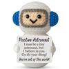 Astronauts Positive Crochet Animals Doll With Card Desktop Ornament Emotional Support Handmade Knitted Cheer Up Toy