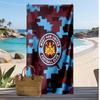 West Ham United Fußball-Print Strandtuch, Großes Weiches Schnelltrocknendes Handtuch für Strand Camping Schwimmen