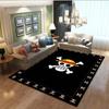 3D printed ONE PIECE cartoon cute rug, suitable for living room, bedroom, table, kitchen doorway, children's non-slip floor mat,