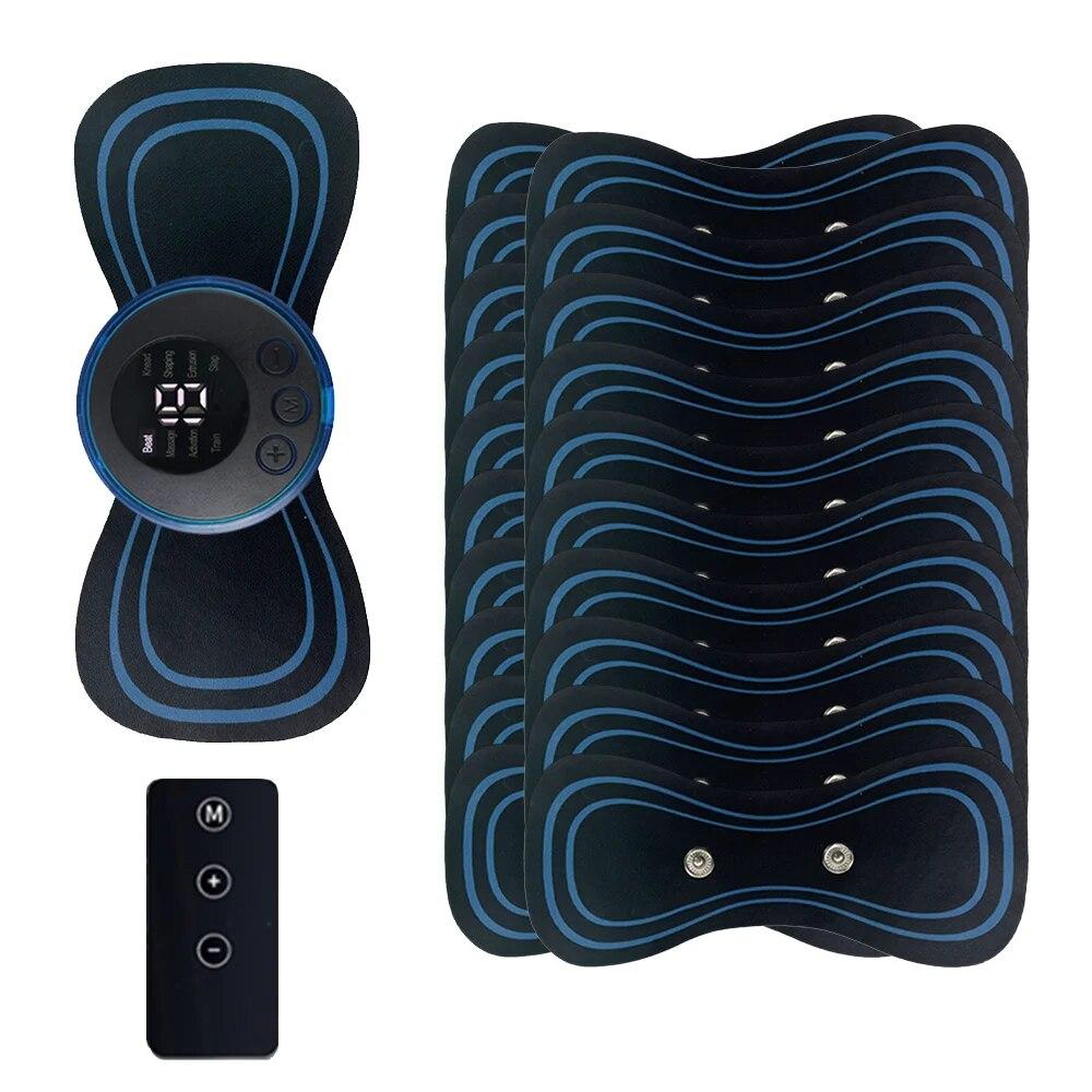 Smart Rechargeable Electric Neck Massager with Remote Control Portable Cervical Massage Patch for Fatigue Relief