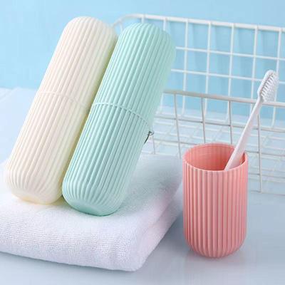 Compact Travel Wash Set: Japanese Minimalist Toothbrush, Toothpaste, and Lid Storage Box