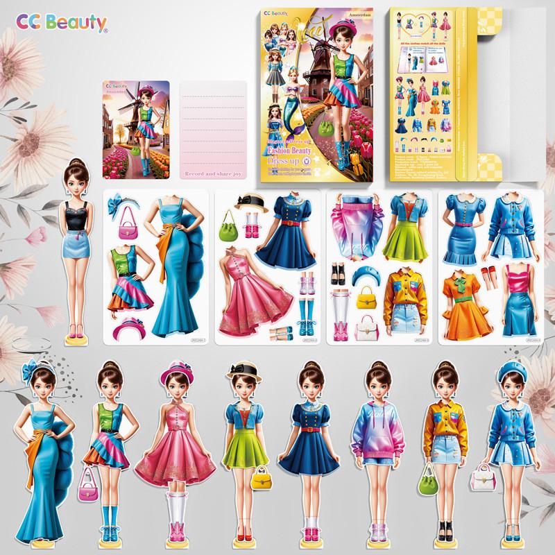 Dress Up Magnetic Toys Magnet Paper Princess Girl Toddler Travel Activities