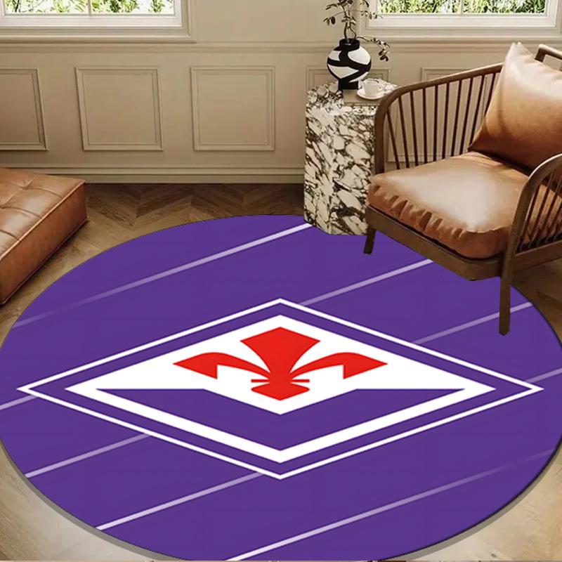 Club de Football Fiorentina Tapis rond Décoration d'intérieur, Tapis de chaise Pour salon, Chambre à coucher, Paillasson décoration d'intérieur Cadeau d'anniversaire Cadeaux de Noël