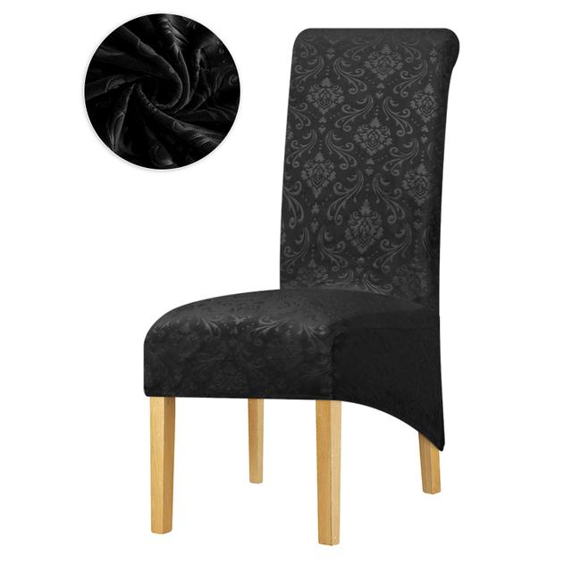 Neu Samt Jacquard Xl Stuhl Abdeckung Spandex Lange Zurück Stuhl Abdeckungen Für Weihnachten Hochzeit Bankett Restaurant Hotel