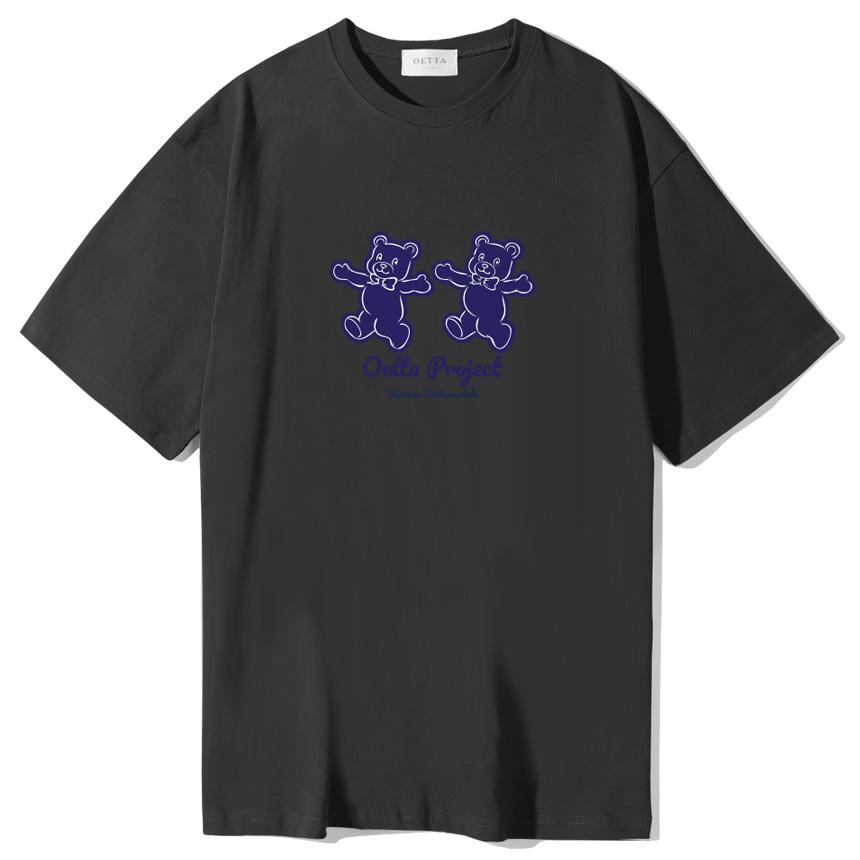 Yda Candy Teddy Bear Short Sleeve T-Shirt Black Black/M