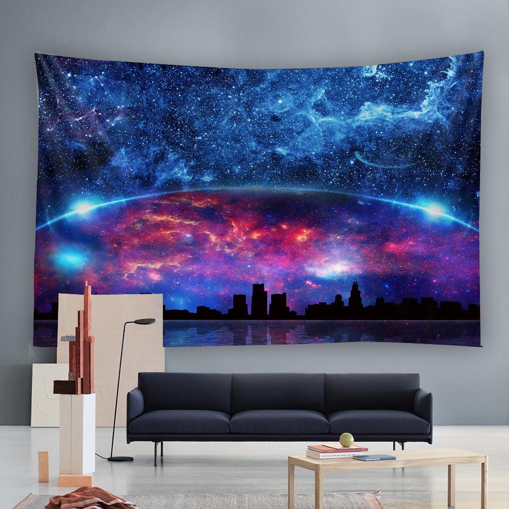 Space Planet Tapestry Multi Size Series Starry Sky Landscape Wall Hanging Aesthetic Room Background Home Decoration Cloth