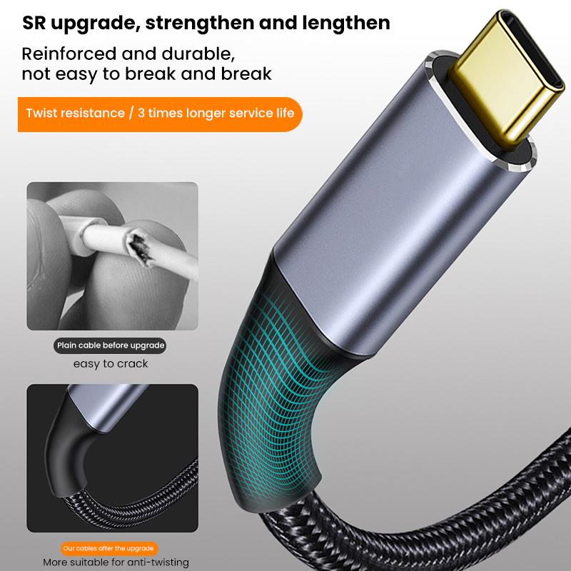100W Quick Charging 5A USB C Extension Cable Male to Female 10Gbps Gen2 USB3.1 Data Cord