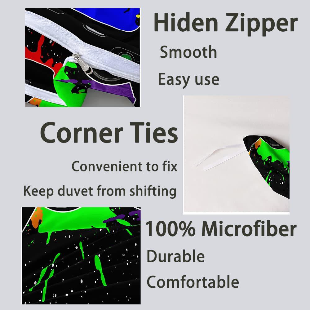 3D Gamepad Duvet Set For Children And Boys Game Bedding Set With Pillowcase Three-Piece Set