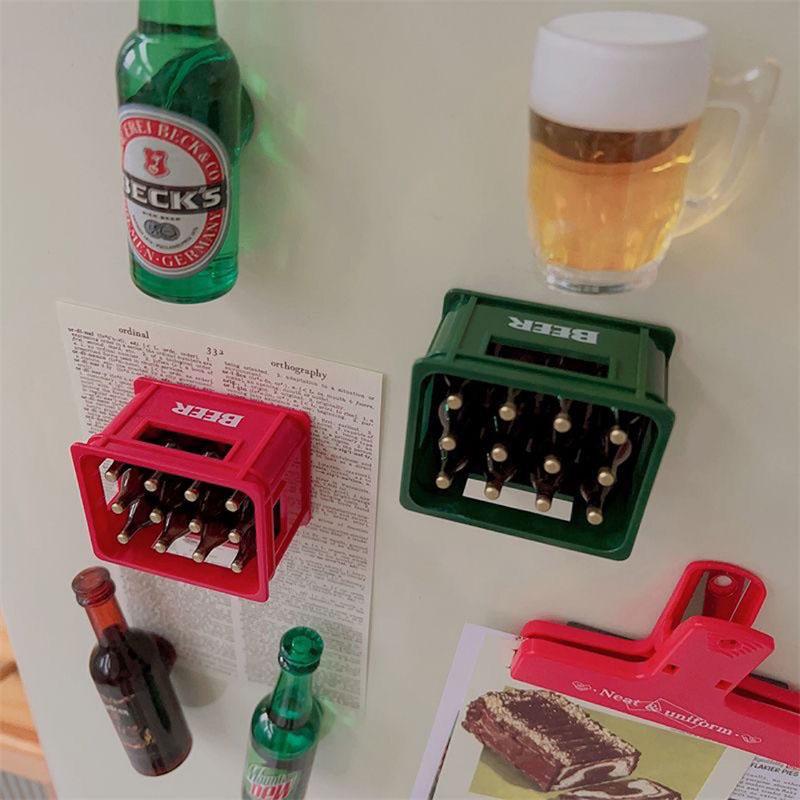 

Cartoon Beer Bottle Opener, Magnetic Refrigerator 3D Sticker, 3D Three-dimensional Wine Box Opener, Home Decoration Ornaments жовтий