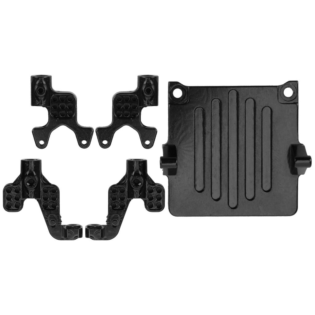 Aluminum Alloy Receiving Rack Shock Absorber Bracket for Axial SCX24 90081 1 24 RC CarBlack