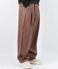 Deumakeu M Stripe Chicano Wide One-Tuck Pants -Brown