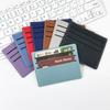 Women's Slim Stitched PU Leather Card Holder with 4 Slots