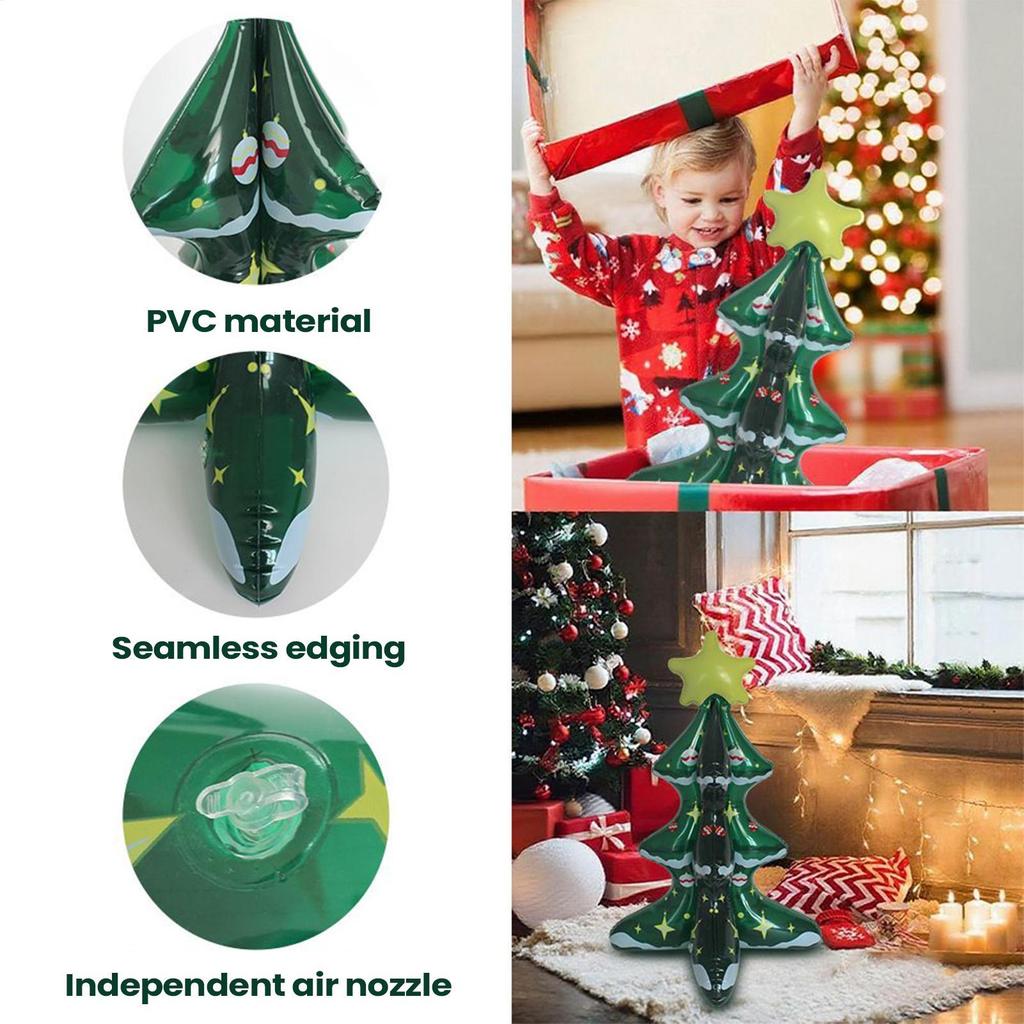 Christmas Tree Balloon Inflating Christmas Tree Balloon Decoration Anti-Leak Ornament Holiday Decoration For Patio Stage Yard