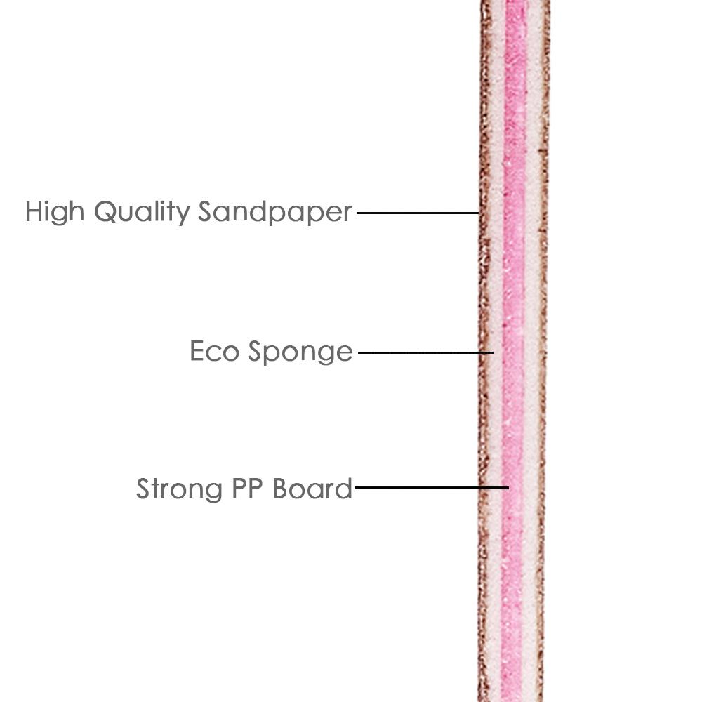 Nail File Buffer 100/180 Grit Half Moon Nail Files Double Side Sandpaper Nail Sanding Grinding Gel Nail Polish Manicure Tool