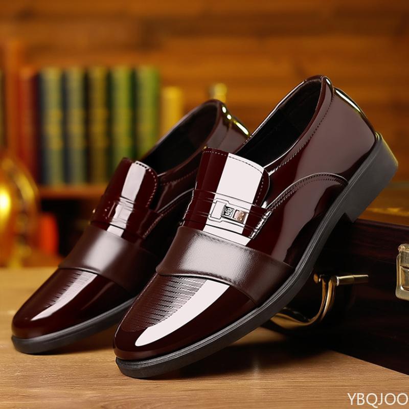 Fashion Men's Formal Leather Shoes New British Style Business Low Cut Casual Pointed Daily Casual Shoes Zapatos De Vestir Hombre Luxury