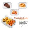 Dreistufiger Grillrost für die Heißluftfritteuse, Edelstahl-Heißluftfritteusen-Werkzeug, Backblech, Braten, Kochrost, Heißluftfritteusen, Küchenzubehör