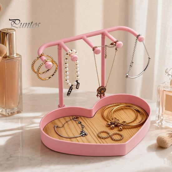 Jewelry Box for Long And Short Necklaces Organizer Stand, Love Partition Tray Design, Non-Slip Wear-Resistant Multi-Hanging Hanger, Necklace