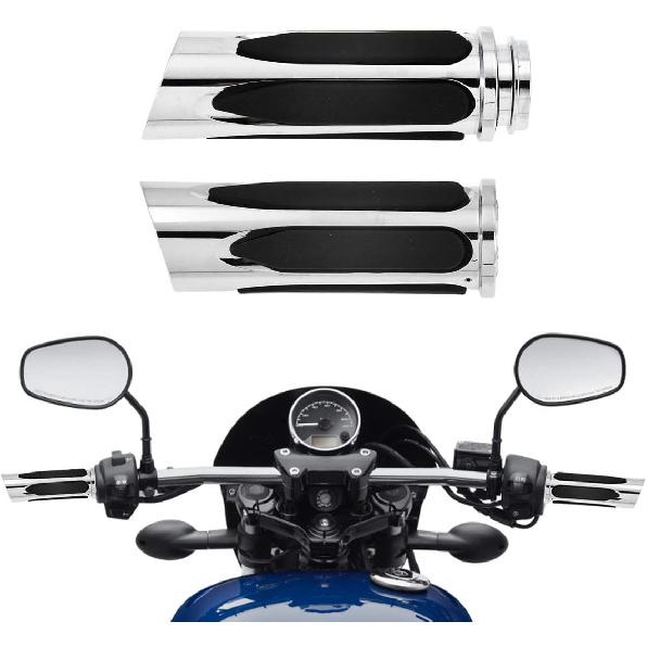 HDBUBALUS 1" Electronic Throttle Defiance Handlebar Grips 25mm Hand Grips Fit for Harley Touring Street Glide Road King Road Glide Electra Glide