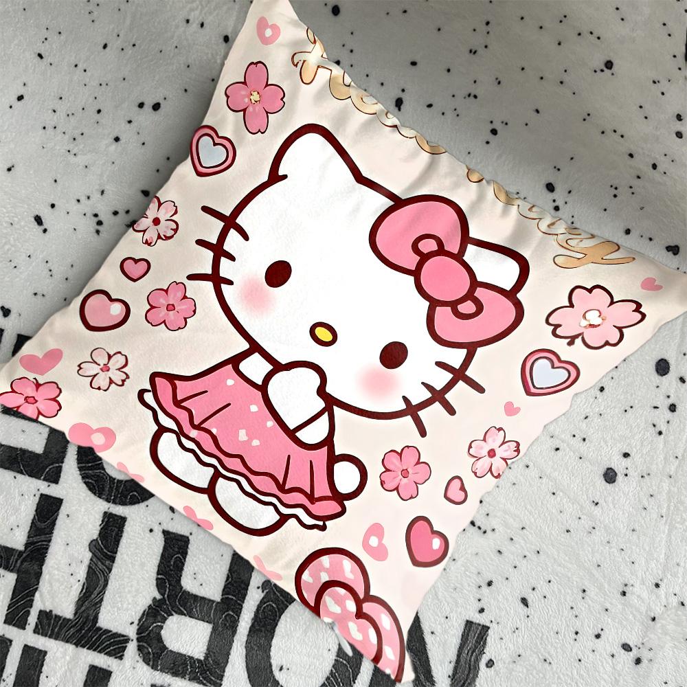Pillows Decorative Sofa Cushions Kawaii H-Hellocats Pillowcase 45X45 Cushion Cover Ornamental Pillow Cases Home Decor Items More