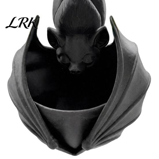 Gothic Home Decor 3D Printed Hanging Bat Plant Pot, Shaped Planter, Creative Halloween Decorative Holder Flowerpots, for Indoor Outdoor Garden